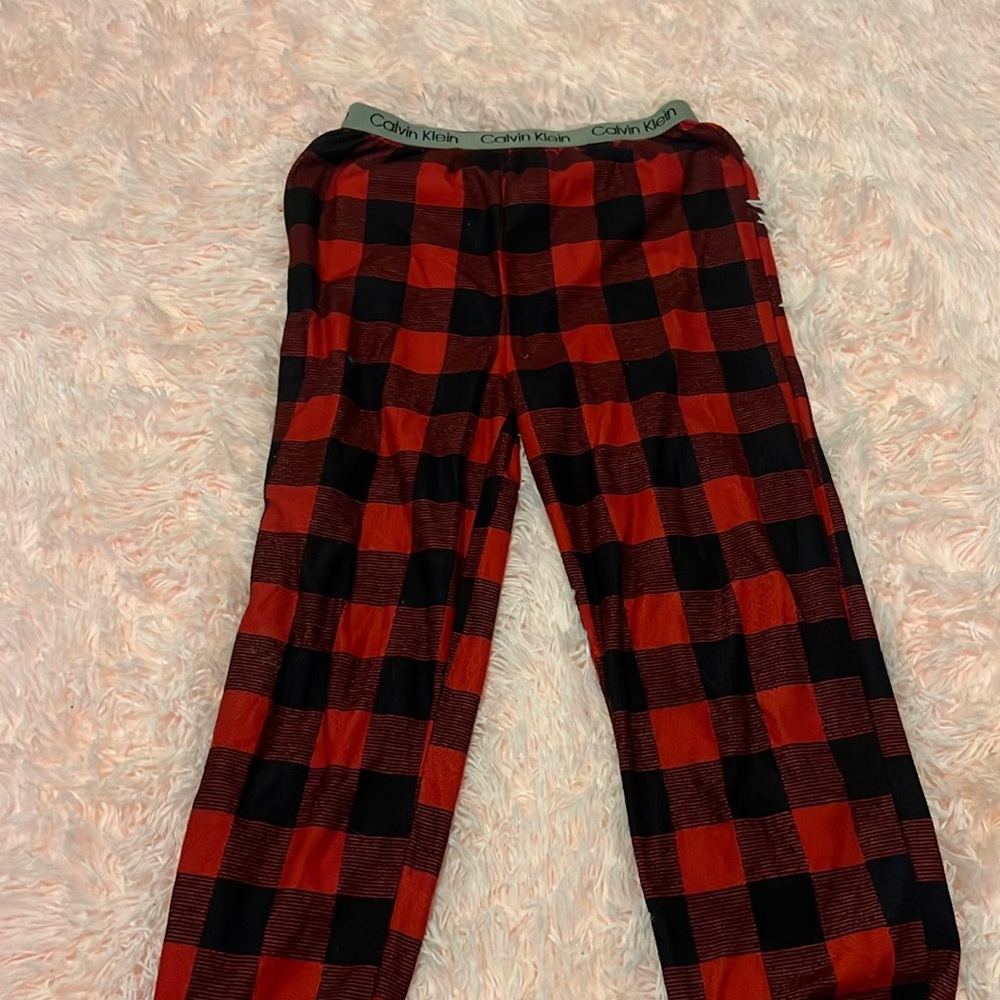 Calvin Klein plaid pj pants.